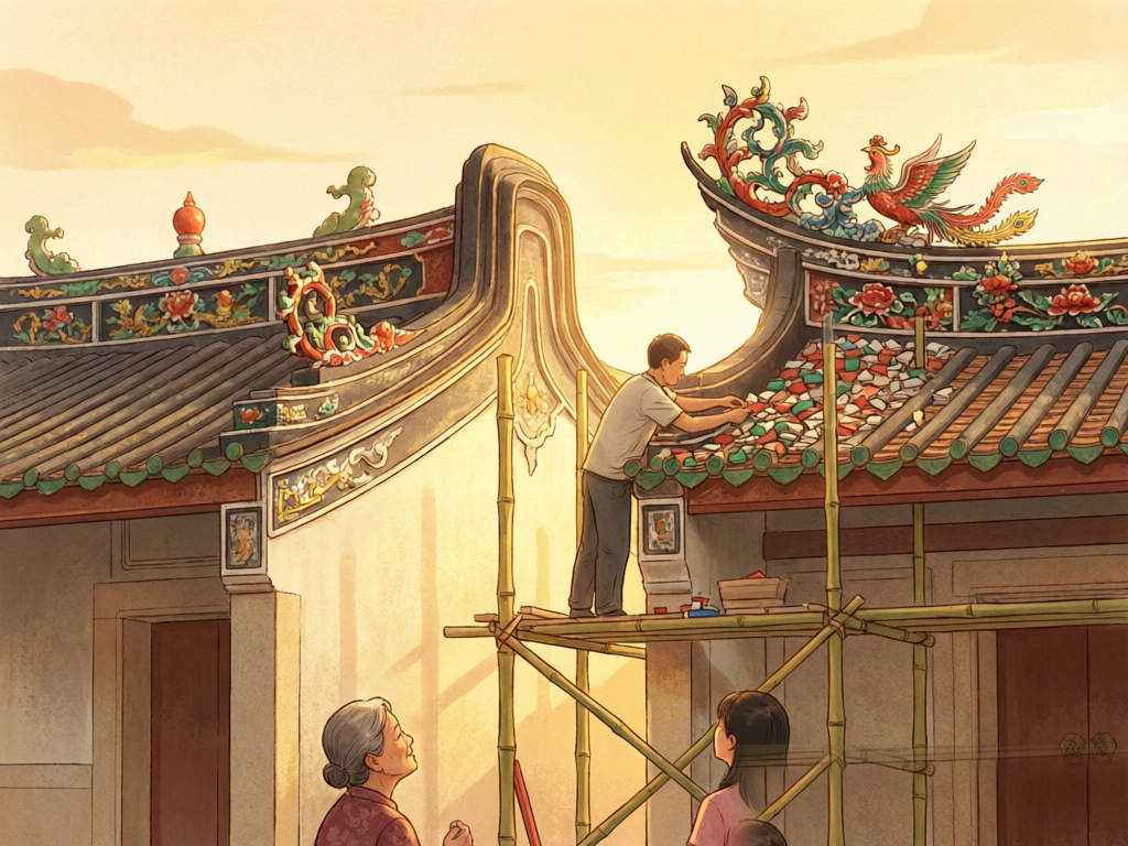 祠堂彩瓷